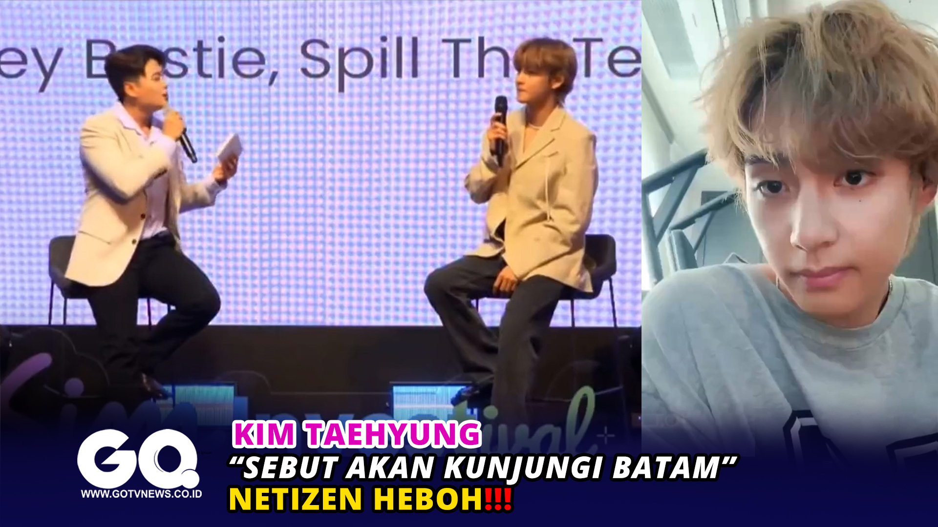 Kim Taehyung Sebut akan Kunjungi Batam, Netizen Heboh