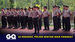 22 Personil Polres Bintan Naik Pangkat