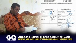 Anggota Komisi III DPRD Tanjungpinang, Nasrul Menolak Disebut Setujui Kenaikan Pas Pelabuhan