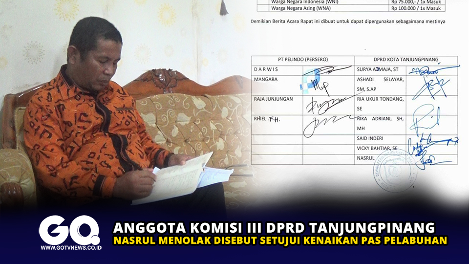 Anggota Komisi III DPRD Tanjungpinang, Nasrul Menolak Disebut Setujui Kenaikan Pas Pelabuhan