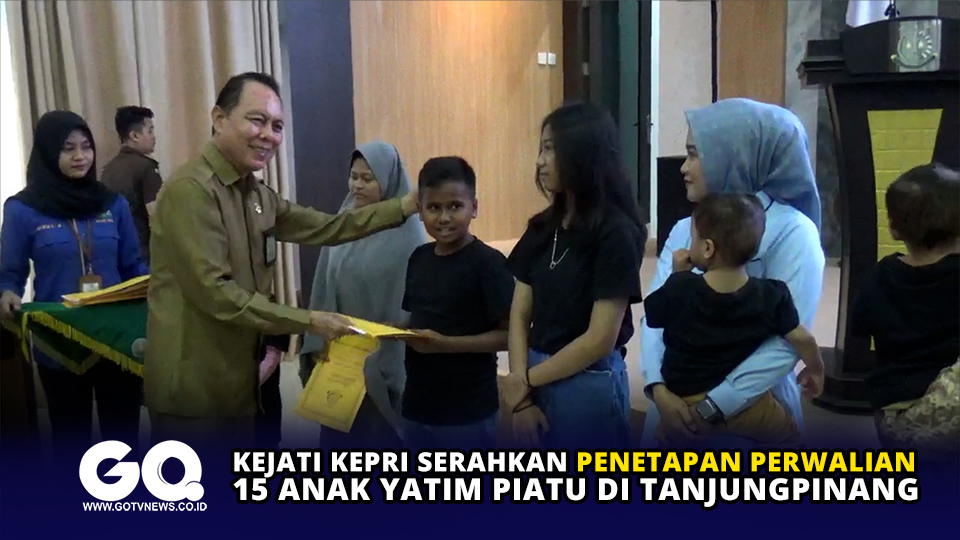 Kejati Kepri Serahkan Penetapan Perwalian 15 Anak Yatim Piatu di Tanjungpinang