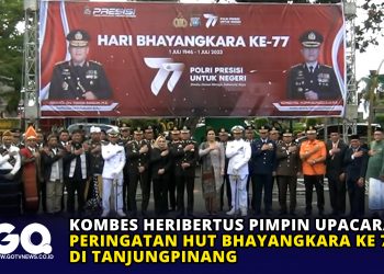 Kombes Heribertus Pimpin Upacara Peringatan HUT Bhayangkara ke 77 di Tanjungpinang
