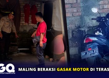 Maling Beraksi Gasak Motor di Teras Kos