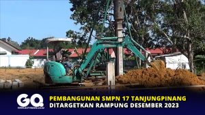 Pembangunan SMPN 17 Tanjungpinang Ditargetkan Rampung Desember 2023