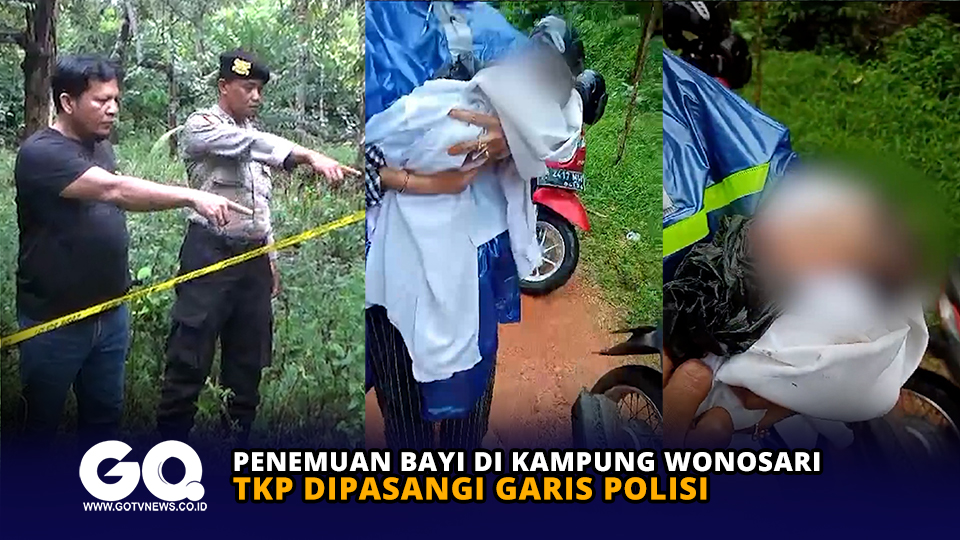 Penemuan Bayi di Kampung Wonosari, TKP Dipasangi Garis Polisi