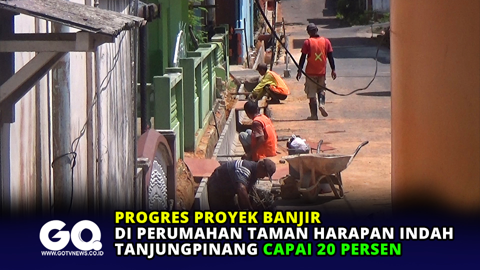 Progres Proyek Banjir di Perumahan THI Tanjungpinang Capai 20 Persen