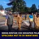 Sekda Bintan Cek Kesiapan Pelaksanaan Upacara HUT RI di Mantang