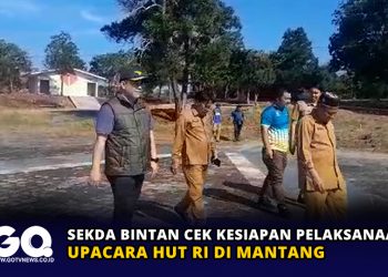 Sekda Bintan Cek Kesiapan Pelaksanaan Upacara HUT RI di Mantang