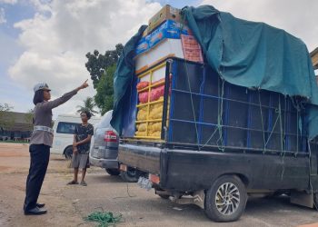 Satlantas Polres Bintan Amankan 4 Kendaraan Muatan Berlebih