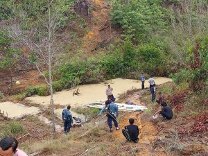 Polisi Razia Tambang Pasir Ilegal di Bintan