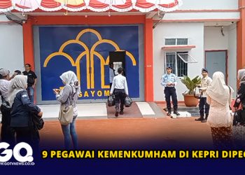GOTVNEWS, Bintan - Sebanyak 9 orang pegawai Kementerian Hukum dan HAM (Kemenkumham) dibeberapa satuan kerja di Provinsi Kepri dipecat secara tidak hormat.