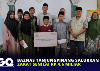 Baznas Tanjungpinang Salurkan Zakat Senilai Rp.4,6 Miliar
