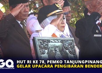 HUT RI Ke 78, Pemko Tanjungpinang Gelar Upacara Pengibaran Bendera