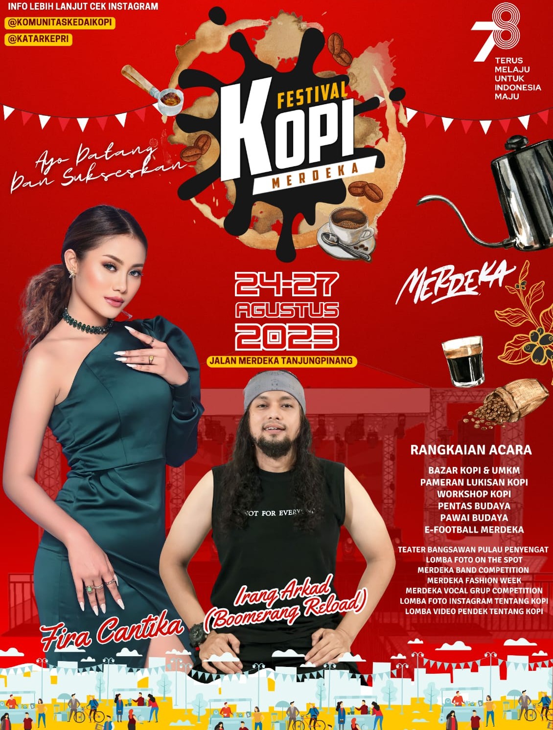 FKM 2023 akan Digelar, Irang Arkad dan Fira Cantika Siap Hibur Warga Tanjungpinang