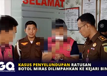 Kasus Penyelundupan Ratusan Botol Miras Dilimpahkan ke Kejari Bintan