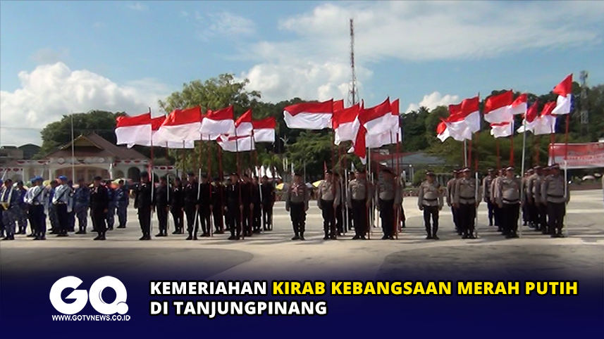 Kemeriahan Kirab Kebangsaan Merah Putih di Tanjungpinang