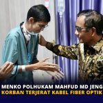 Menko Polhukam Mahfud MD Jenguk Korban Terjerat Kabel Fiber Optik di RS Polri