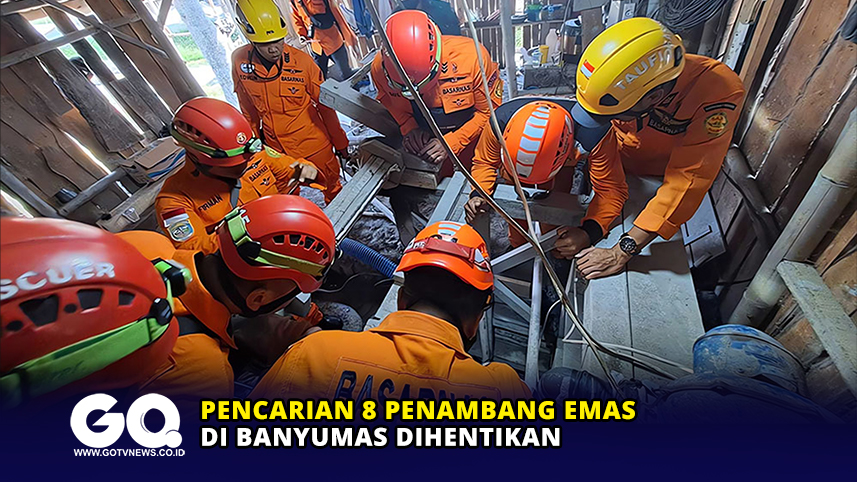 Pencarian 8 Penambang Emas di Banyumas Dihentikan