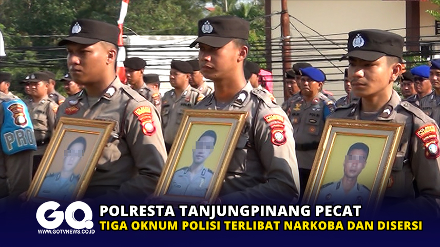 Polresta Tanjungpinang Pecat Tiga Oknum Polisi Terlibat Narkoba dan Disersi