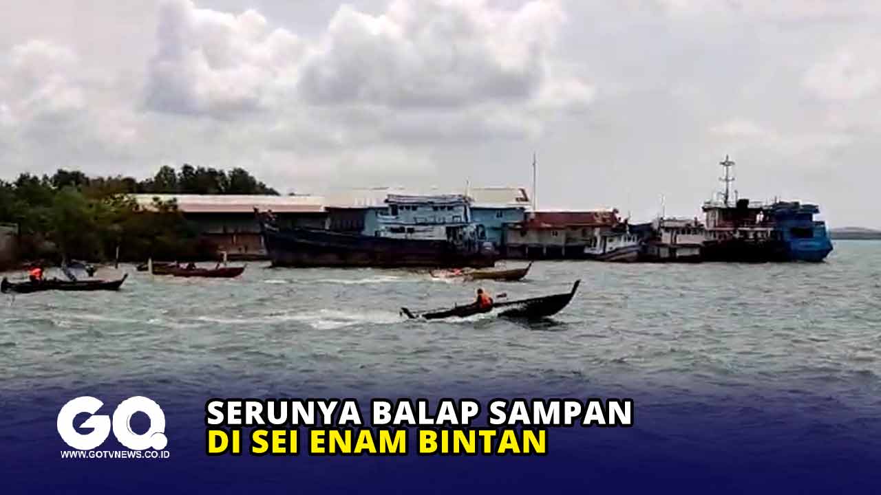 Serunya Balap Sampan di Sei Enam Bintan