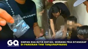 Simpan Dua Butir Ekstasi, Seorang Pria Ditangkap di Parkiran THM Tanjungpinang