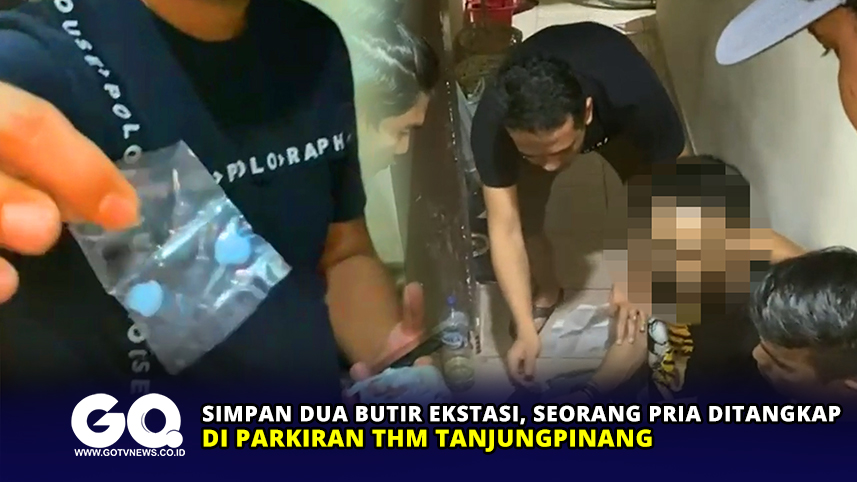 Simpan Dua Butir Ekstasi, Seorang Pria Ditangkap di Parkiran THM Tanjungpinang