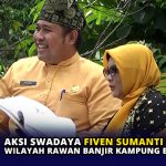 Aksi Swadaya Fiven Sumantri Bantu Wilayah Rawan Banjir Kampung Bukit Batu