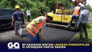 BP Kawasan Bintan Lakukan Pengaspalan di sepanjang Pantai Sakera