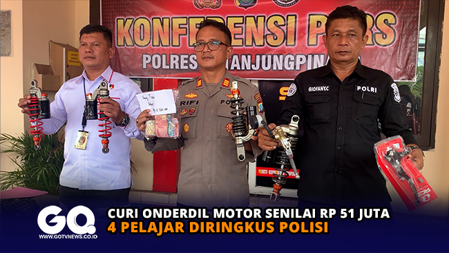 Curi Onderdil Motor Senilai Rp 51 Juta, 4 Pelajar Diringkus Polisi