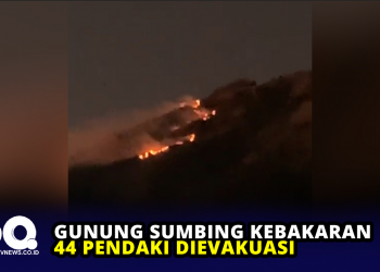Gunung Sumbing Kebakaran, 44 Pendaki Dievakuasi