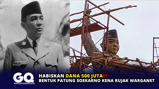 Habiskan Dana 500 Juta, Bentuk Patung Soekarno Kena Rujak Warganet