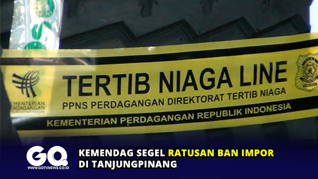 Kemendag Segel Ratusan Ban Impor di Tanjungpinang