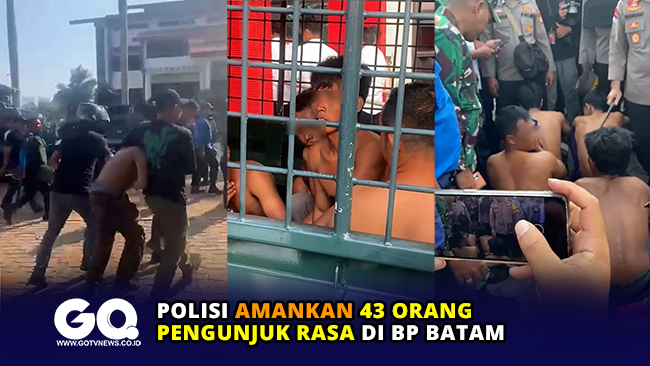 Polisi Amankan 43 Orang Pengunjuk Rasa di BP Batam