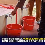 Polri Bersinergi, Warga Kampung Budi Mulya Kini Lebih Mudah Dapat Air Bersih