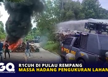 Ricuh di Pulau Rempang, Massa Hadang Pengukuran Lahan