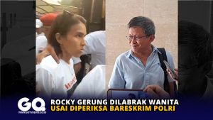 Rocky Gerung Dilabrak Wanita usai Diperiksa Bareskrim Polri