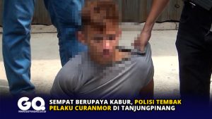 Sempat Berupaya Kabur, Polisi Tembak Pelaku Curanmor di Tanjungpinang