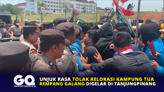 Unjuk Rasa Tolak Relokasi Kampung Tua Rempang Galang Digelar di Tanjungpinang