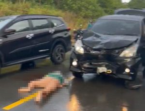 Lakalantas Dijalan Raya Busung, Satu Pengendara Motor Luka Berat.