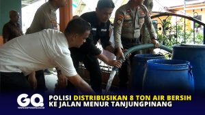 Polisi Distribusikan 8 Ton Air Bersih ke Jalan Menur Tanjungpinang