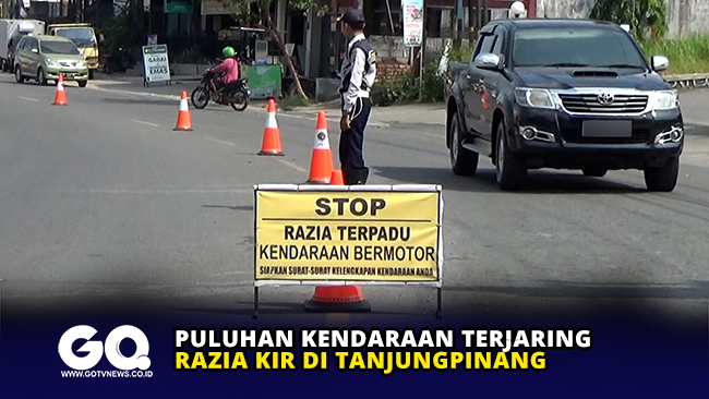 Puluhan Kendaraan Terjaring Razia KIR di Tanjungpinang