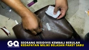 Seorang Residivis di Kembali Berulah, Kedapatan Miliki Belasan Paket Sabu