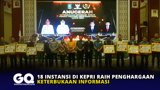 18 Instansi di Kepri Raih Penghargaan Keterbukaan Informasi