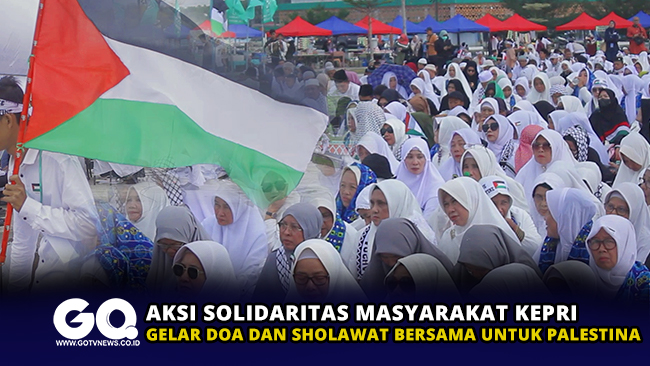 Aksi Solidaritas Masyarakat Kepri Gelar Doa dan Sholawat Bersama untuk Palestina