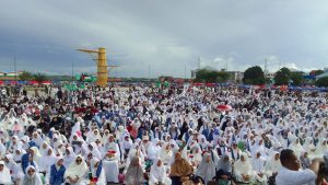 Ribuan Masyarakat Tanjungpinang Padati Tugu Sirih Hadiri Doa dan Sholawat untuk Palestina