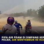 Pipa Air PDAM di Simpang Kepri Mall Pecah, Air Menyembur ke Ruas Jalan