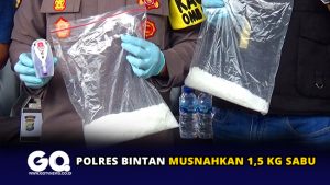 Polres Bintan Musnahkan 1,5 Kg Sabu