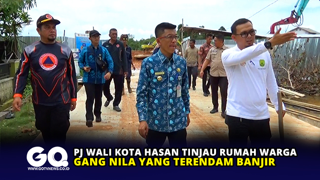 Pj Wali Kota Hasan Tinjau Rumah Warga Gang Nila yang Terendam Banjir