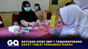 Ratusan Siswi SMP 1 Tanjungpinang Dapat Tablet Penambah Darah