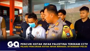 Pencuri Kotak Infak Palestina Terekam CCTV Masjid di Karimun